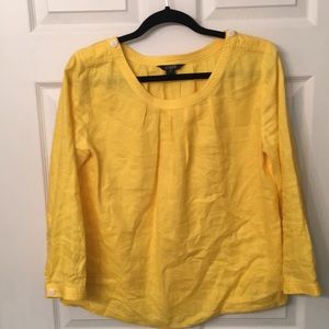 JCrew Linen Yellow Top